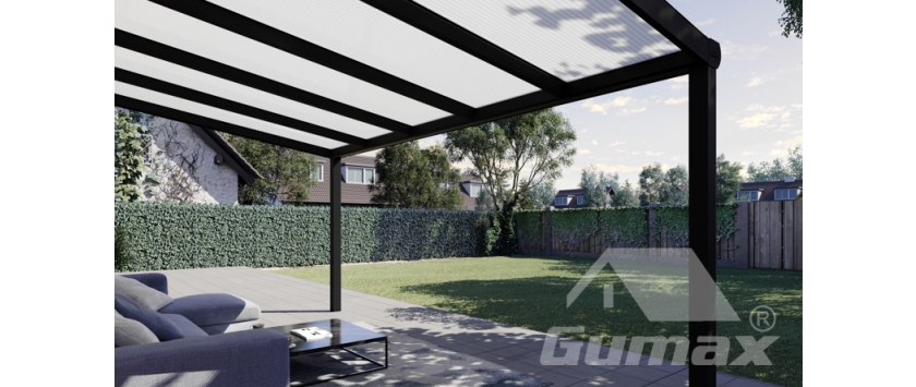 Aluminium Terrasse mit Stegplatten