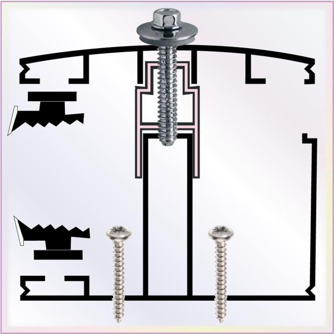 Alu - Alu Randverbinder für 25 mm Stegplatten