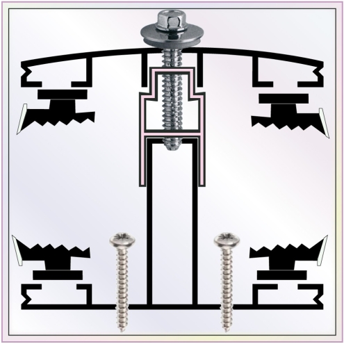 Alu - Alu Verbinder für 32 mm Stegplatten