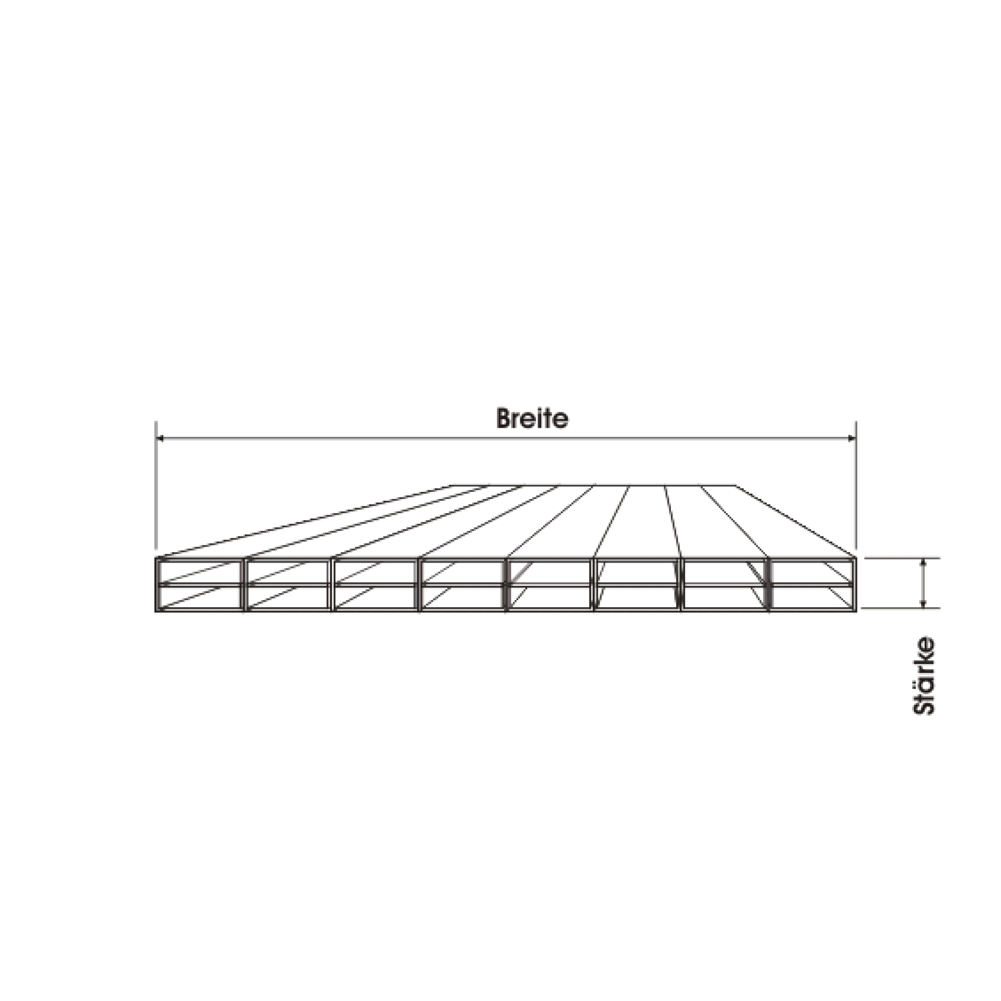 Stegplatten 10 mm transparent klar - 2100 mm breit Stegplatten 10 mm transparent klar - 2100 mm breit